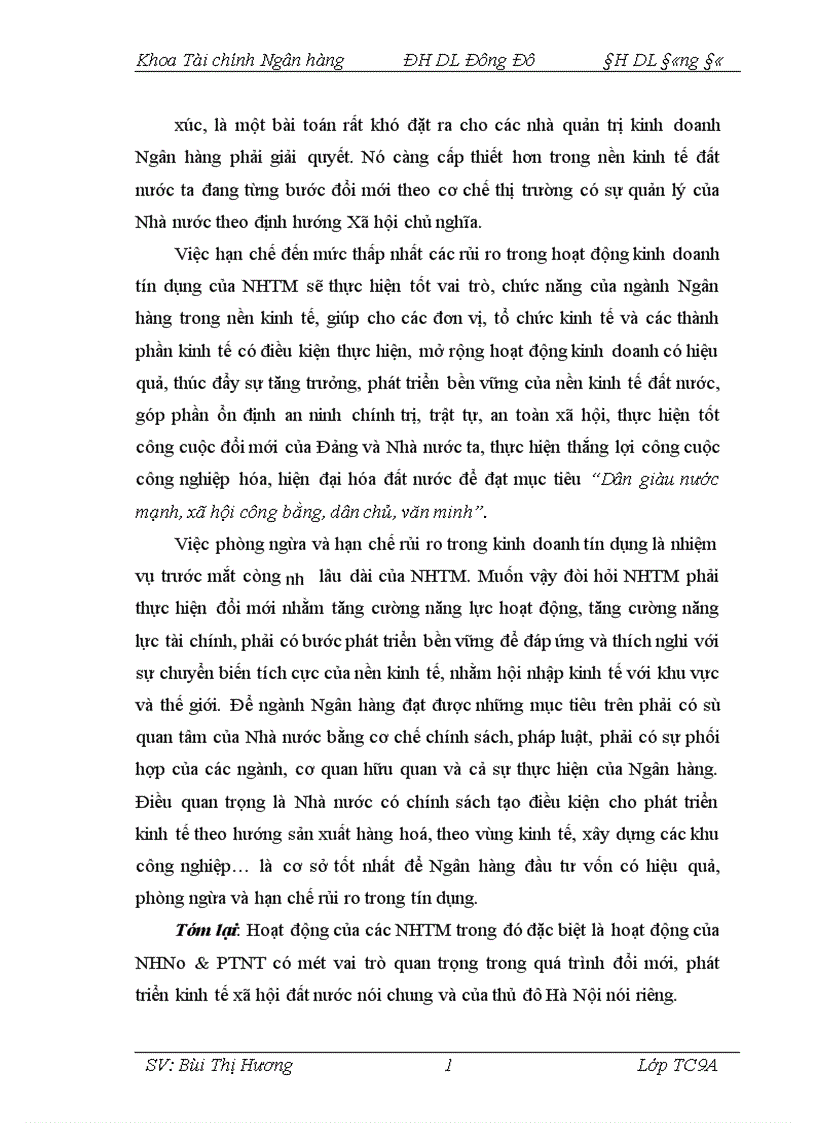 image for page Giải pháp phòng ngừa hạn chế rủi ro trong hoạt động tín dụng tại Chi nhánh Ngân hàng Nông nghiệp và Phát triển nông thôn Láng Hạ 1