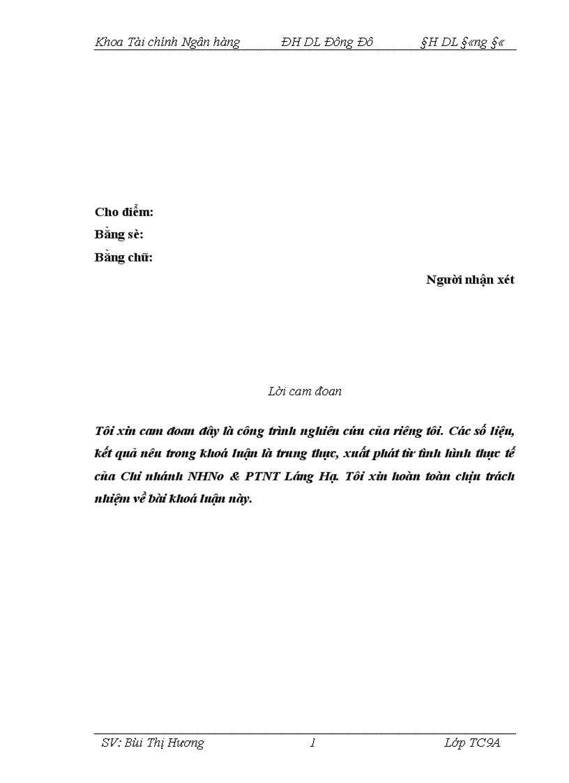 image for page Giải pháp phòng ngừa hạn chế rủi ro trong hoạt động tín dụng tại Chi nhánh Ngân hàng Nông nghiệp và Phát triển nông thôn Láng Hạ 1