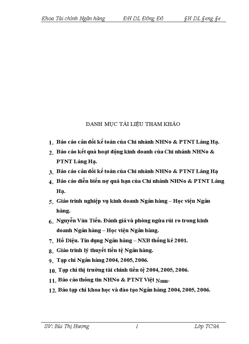 image for page Giải pháp phòng ngừa hạn chế rủi ro trong hoạt động tín dụng tại Chi nhánh Ngân hàng Nông nghiệp và Phát triển nông thôn Láng Hạ 1