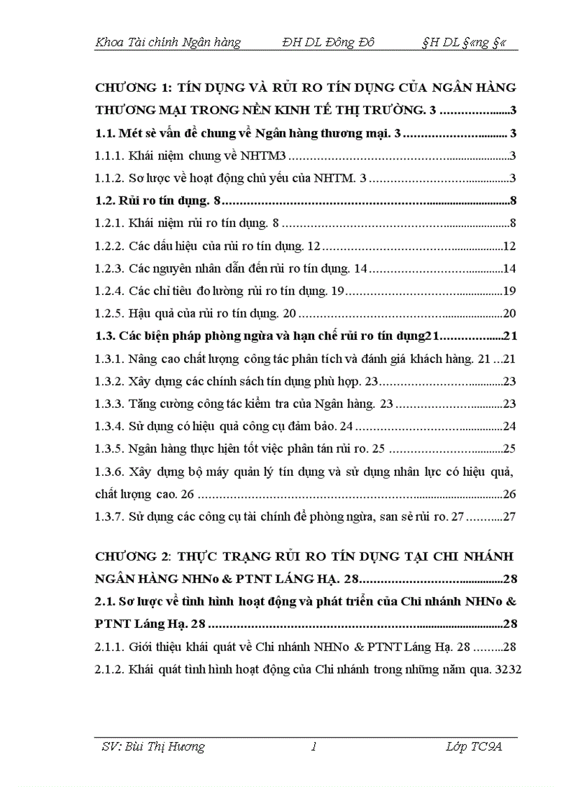 image for page Giải pháp phòng ngừa hạn chế rủi ro trong hoạt động tín dụng tại Chi nhánh Ngân hàng Nông nghiệp và Phát triển nông thôn Láng Hạ 1