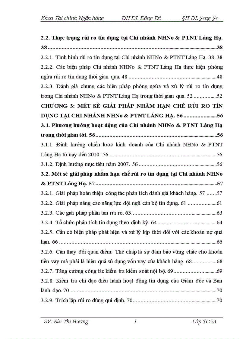 image for page Giải pháp phòng ngừa hạn chế rủi ro trong hoạt động tín dụng tại Chi nhánh Ngân hàng Nông nghiệp và Phát triển nông thôn Láng Hạ 1