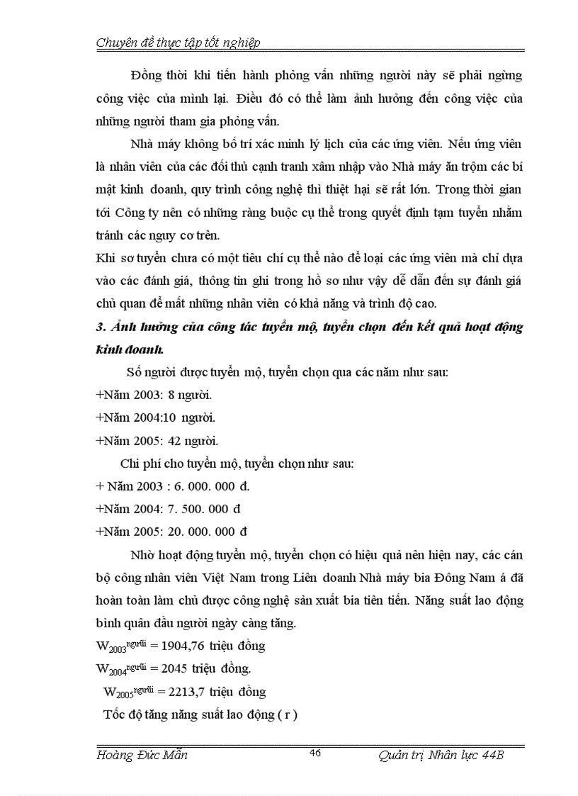 image for page Hoàn thiện công tác tuyển mộ tuyển chọn nhân lực tại nhà máy bia Đông Nam Á 1