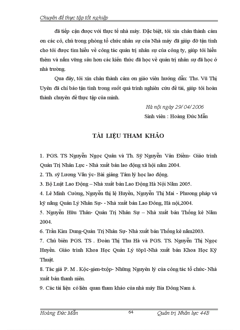 image for page Hoàn thiện công tác tuyển mộ tuyển chọn nhân lực tại nhà máy bia Đông Nam Á 1