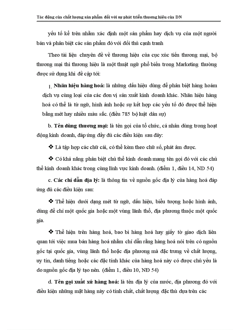 image for page Tác động của chất lượng sản phẩm đối với sự phát triển thương hiệu của DN 1