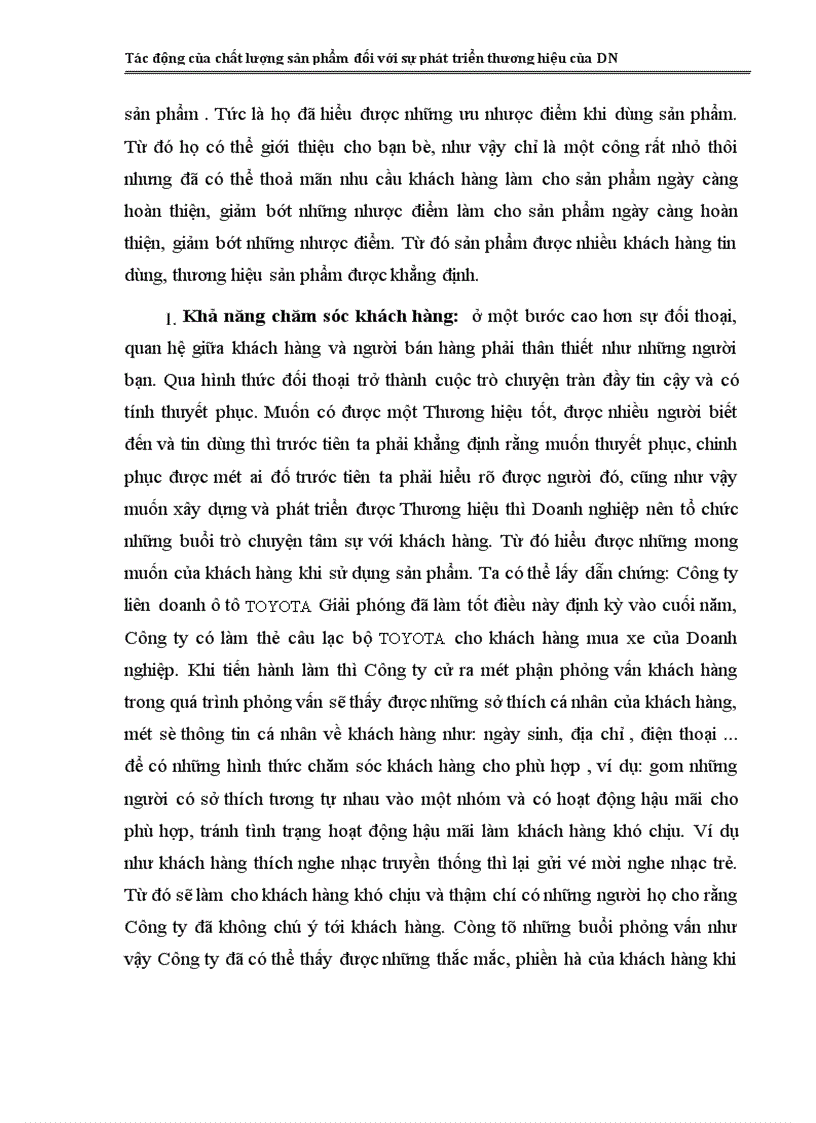 image for page Tác động của chất lượng sản phẩm đối với sự phát triển thương hiệu của DN 1