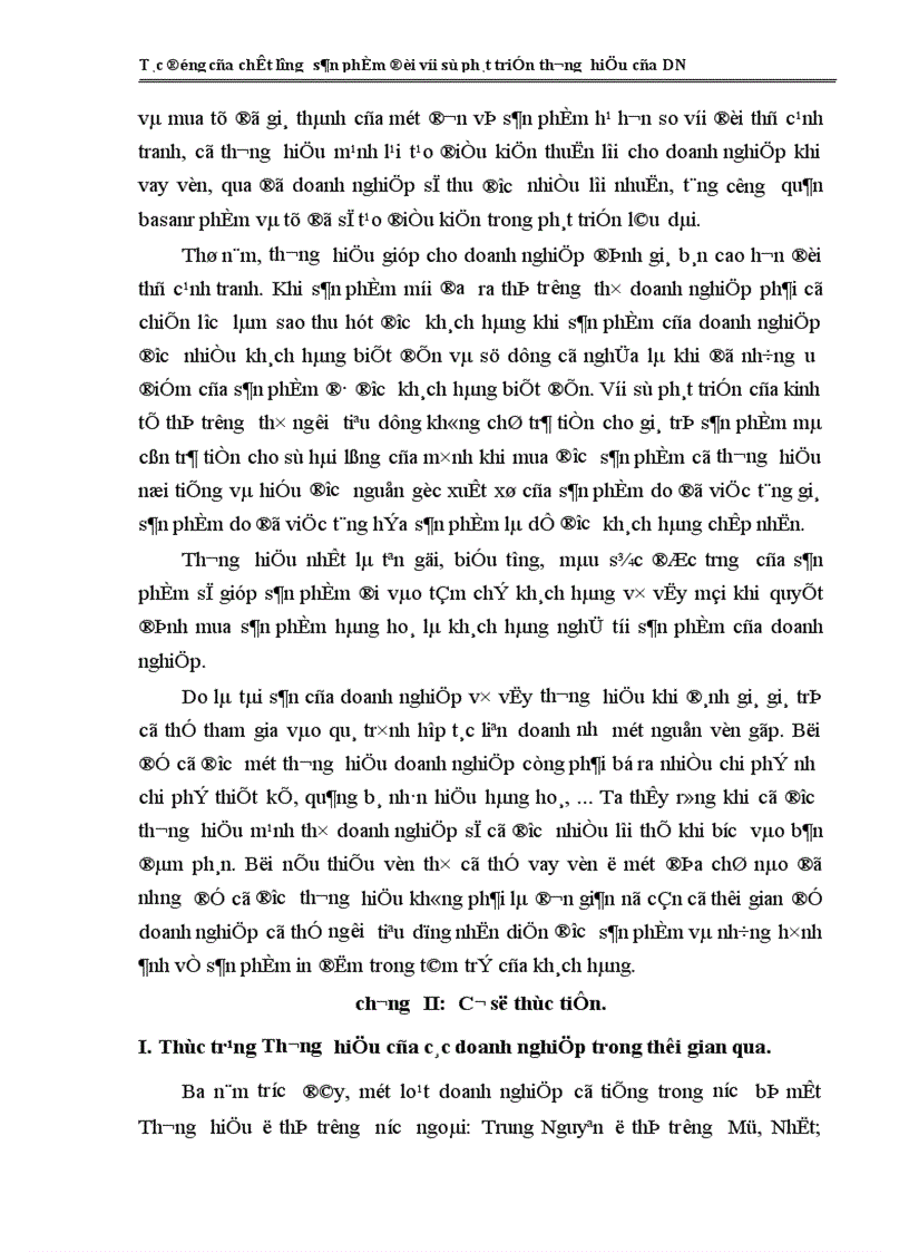 image for page Tác động của chất lượng sản phẩm đối với sự phát triển thương hiệu của DN 1