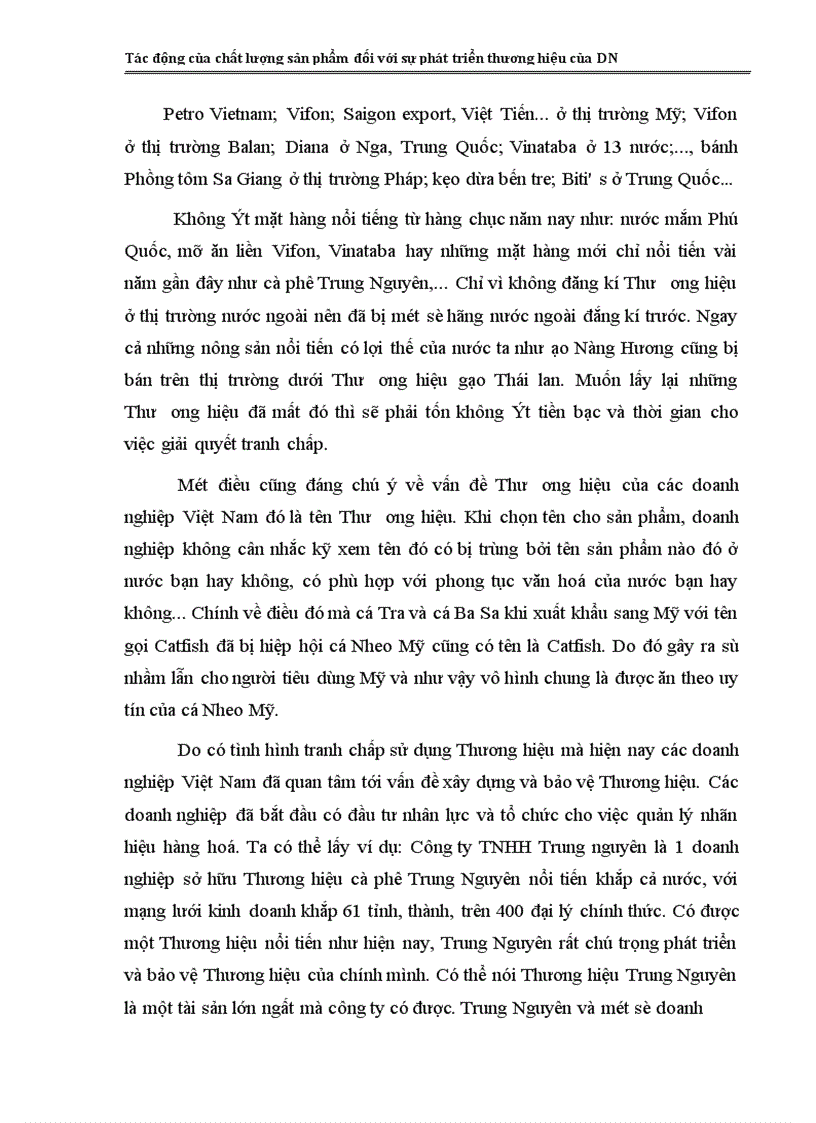 image for page Tác động của chất lượng sản phẩm đối với sự phát triển thương hiệu của DN 1