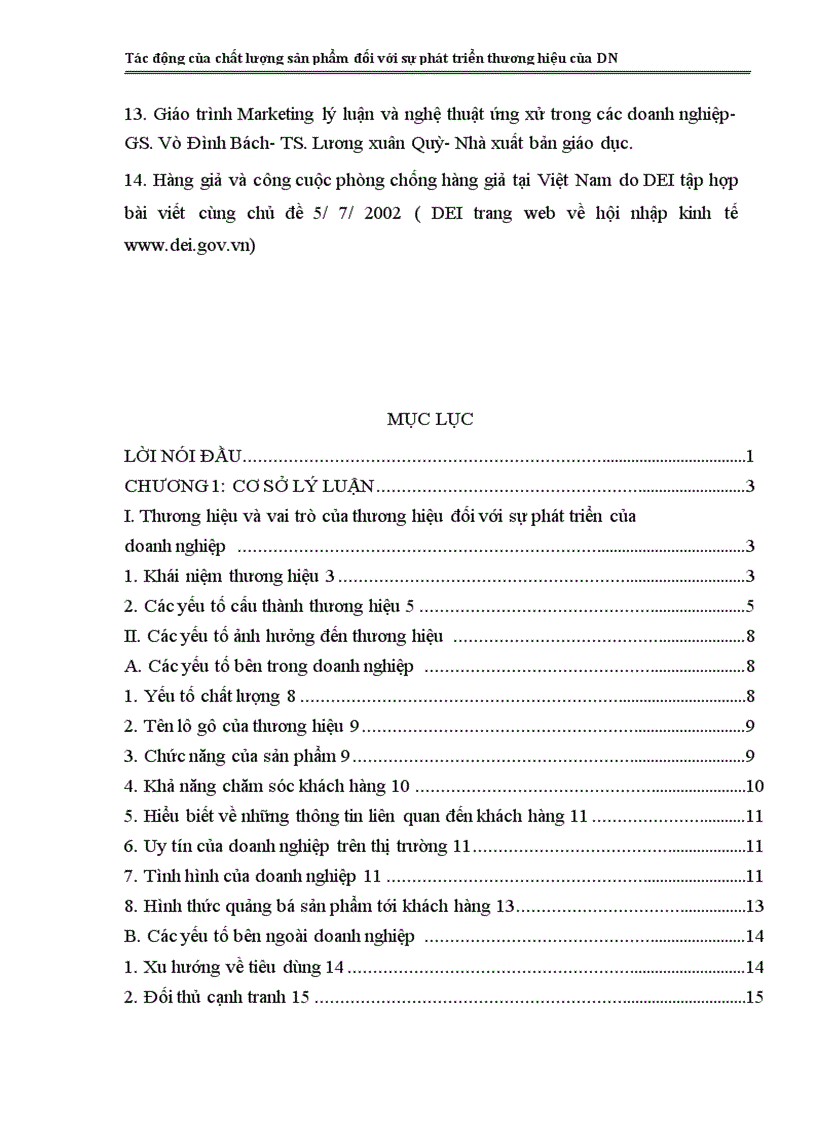 image for page Tác động của chất lượng sản phẩm đối với sự phát triển thương hiệu của DN 1