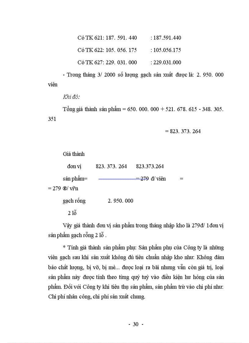 image for page Kế toán chi phí sản xuất và giá thành sản phẩm ở công ty gốm xây dựng Tam Đảo Vĩnh Phúc