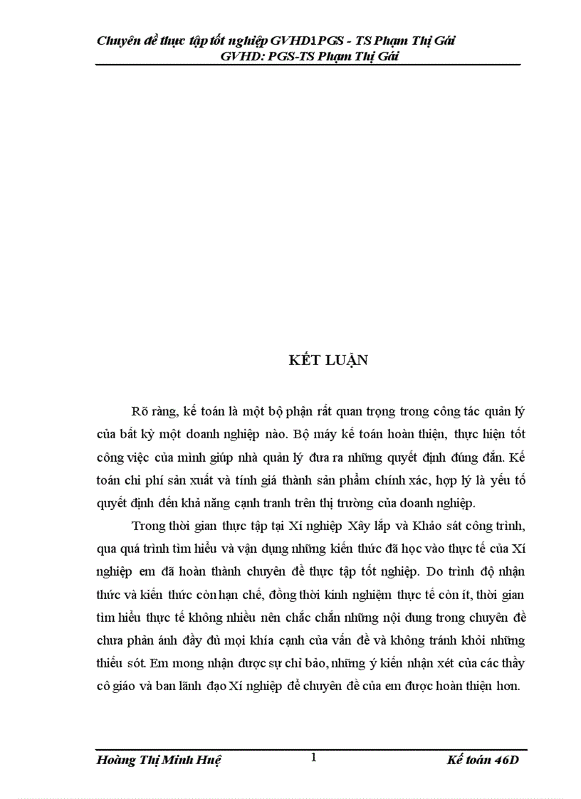 image for page Hoàn thiện kế toán chi phí sản xuất và tính giá thành sản phẩm tại Xí nghiệp Xây lắp và Khảo sát công trình 1