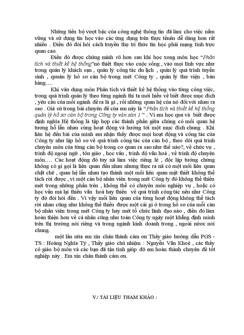 image for page Phân tích thiết kế hệ thống quản lý hồ sơ cán bộ của Công ty Ván Sàn 1 1