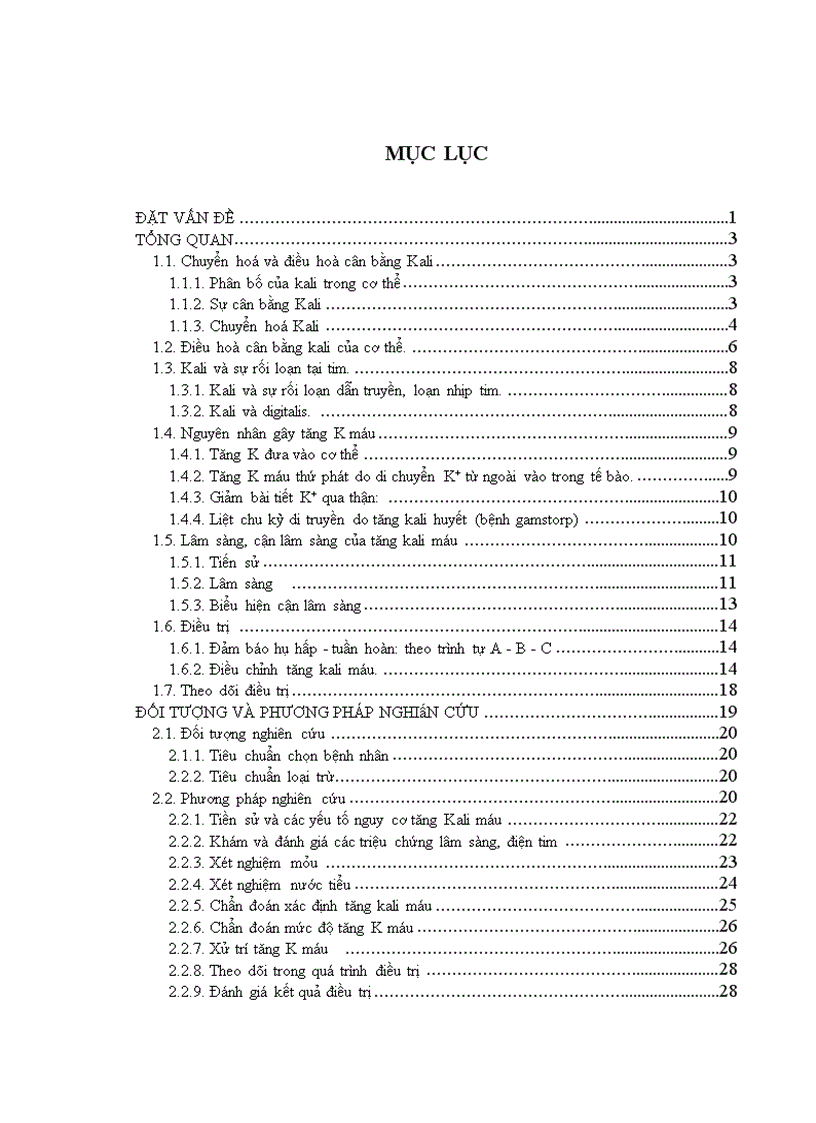 image for page Đánh giá hiệu quả điều trị tăng Kali máu ở trẻ em bằng salbutamol và insulin tại khoa ĐTTC Bệnh viện Nhi Trung Ương Nhằm hai mục tiêu sau
