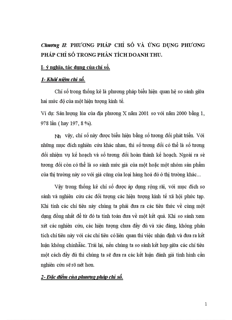 image for page Vận dụng phương pháp chỉ số để phân tích doanh thu của công ty trách nhiệm hữu hạn Việt Phương 1