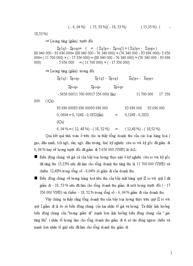 image for page Vận dụng phương pháp chỉ số để phân tích doanh thu của công ty trách nhiệm hữu hạn Việt Phương 1