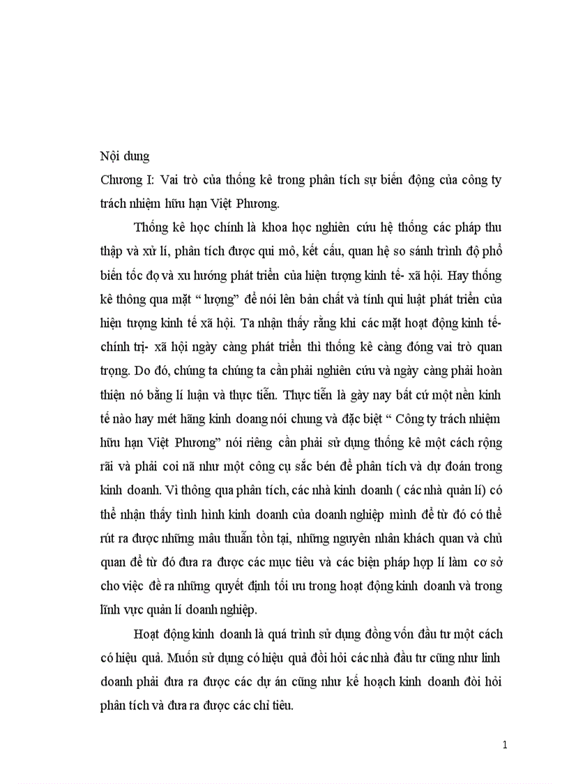 image for page Vận dụng phương pháp chỉ số để phân tích doanh thu của công ty trách nhiệm hữu hạn Việt Phương 1