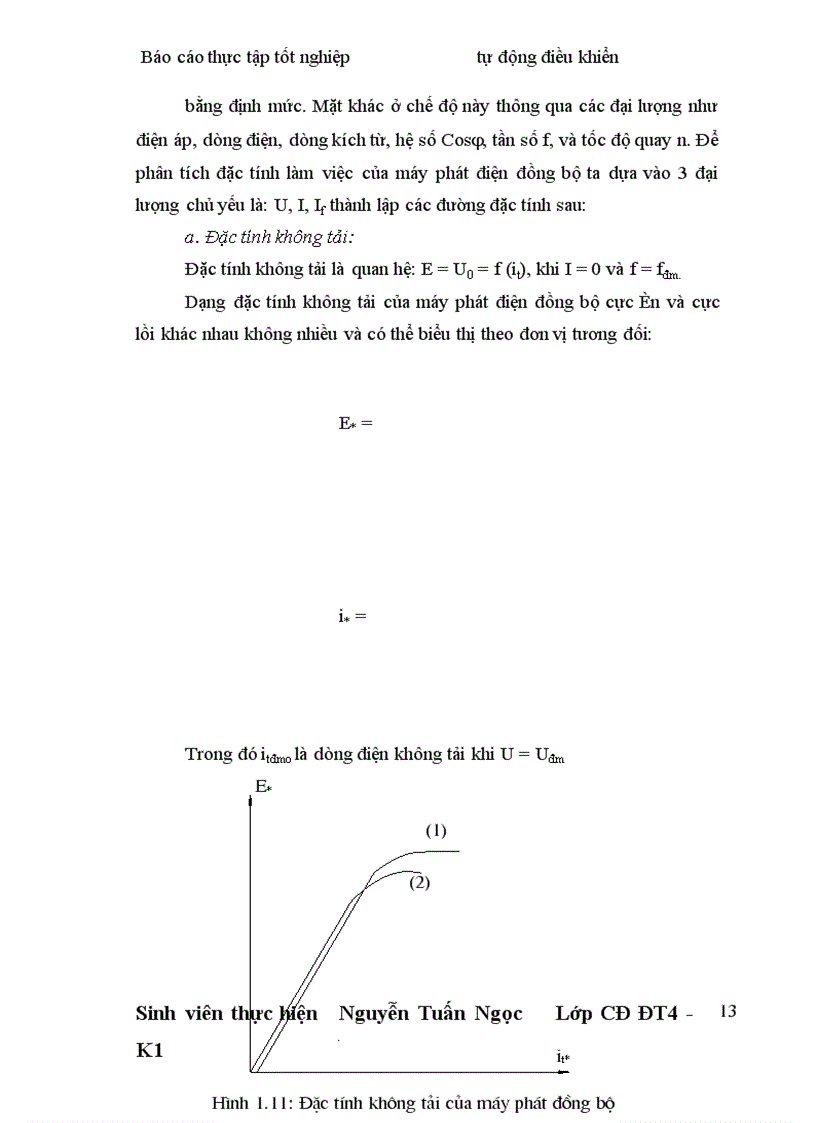 image for page Khảo sát các sơ đồ hệ thống tự kích và tự ổn định điện áp của máy phát điện đang vận hành theo công suất khác nhau