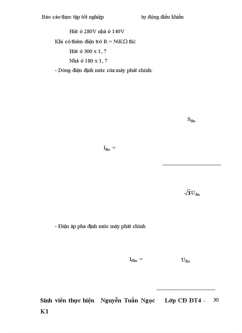 image for page Khảo sát các sơ đồ hệ thống tự kích và tự ổn định điện áp của máy phát điện đang vận hành theo công suất khác nhau