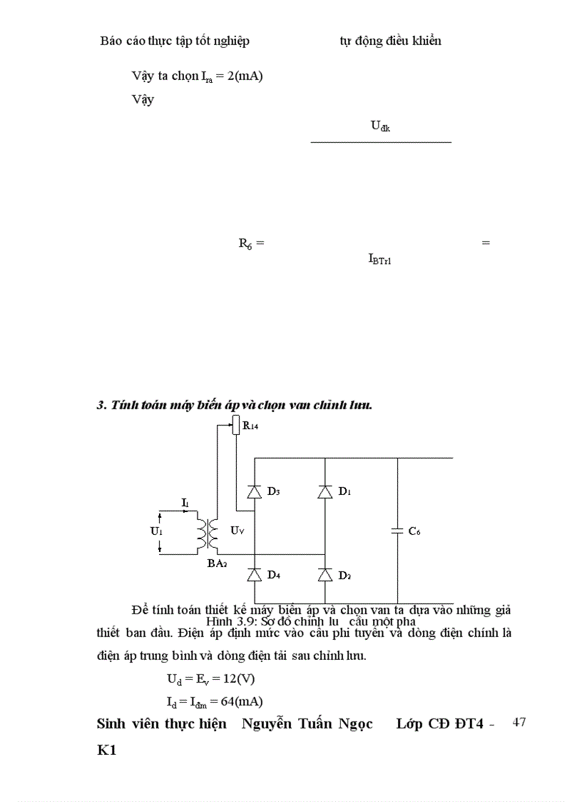 image for page Khảo sát các sơ đồ hệ thống tự kích và tự ổn định điện áp của máy phát điện đang vận hành theo công suất khác nhau