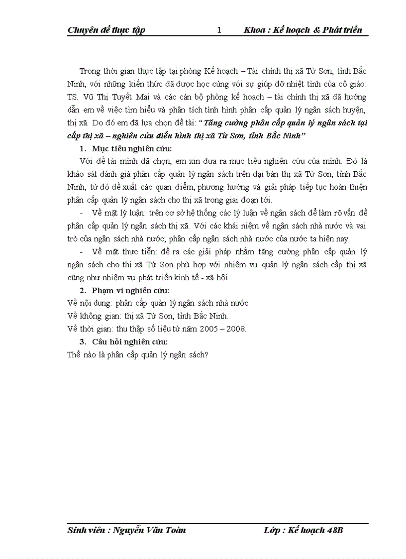 image for page Tăng cường phân cấp quản lý ngân sách tại cấp thị xã nghiên cứu điển hình thị xã Từ Sơn tỉnh Bắc Ninh