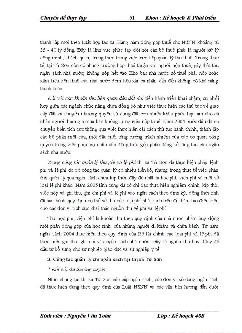 image for page Tăng cường phân cấp quản lý ngân sách tại cấp thị xã nghiên cứu điển hình thị xã Từ Sơn tỉnh Bắc Ninh