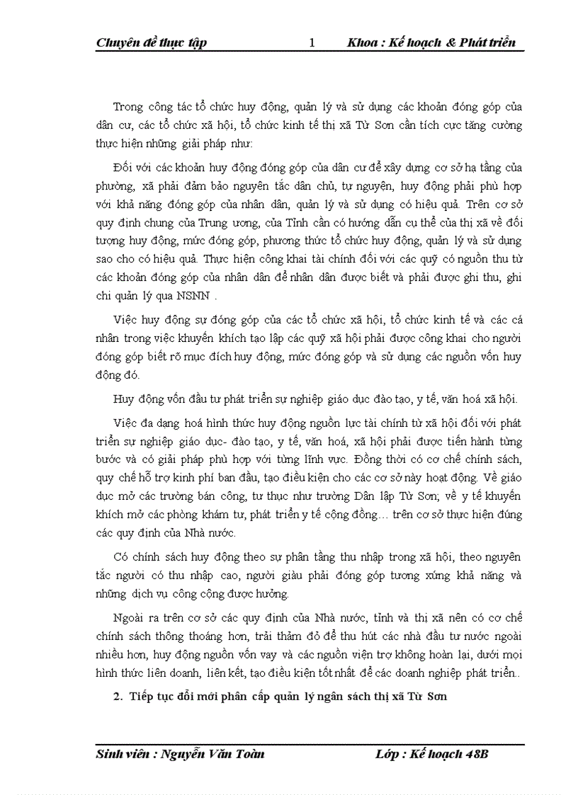 image for page Tăng cường phân cấp quản lý ngân sách tại cấp thị xã nghiên cứu điển hình thị xã Từ Sơn tỉnh Bắc Ninh