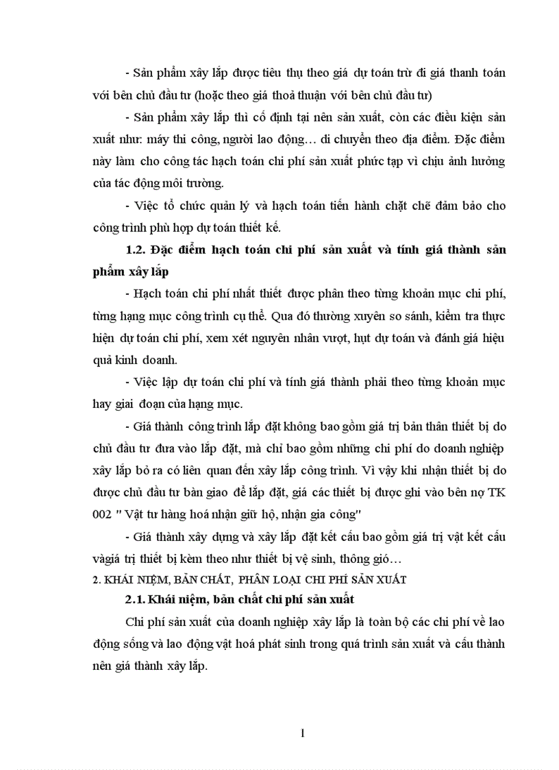 image for page Hạch toán chi phí sản xuất và tính giá thành sản phẩm tại Công ty xây dựng và thương mại Bắc Nam 1