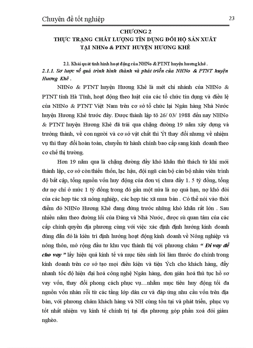 image for page Giải pháp nhằm nâng cao chất lượng tín dụng đối với hộ sản xuất tại NHNo PTNT huyện Hương Khê tỉnh Hà Tĩnh