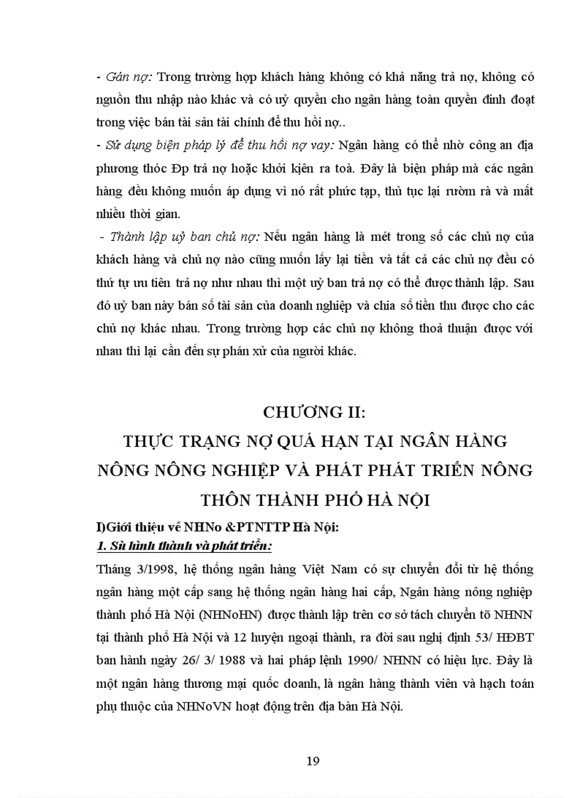 image for page Ngăn ngừa và xử lí nợ quá hạn tại Ngân hàng Nông Nghiệp và Phát Triển Nông Thôn Hà Nội 1