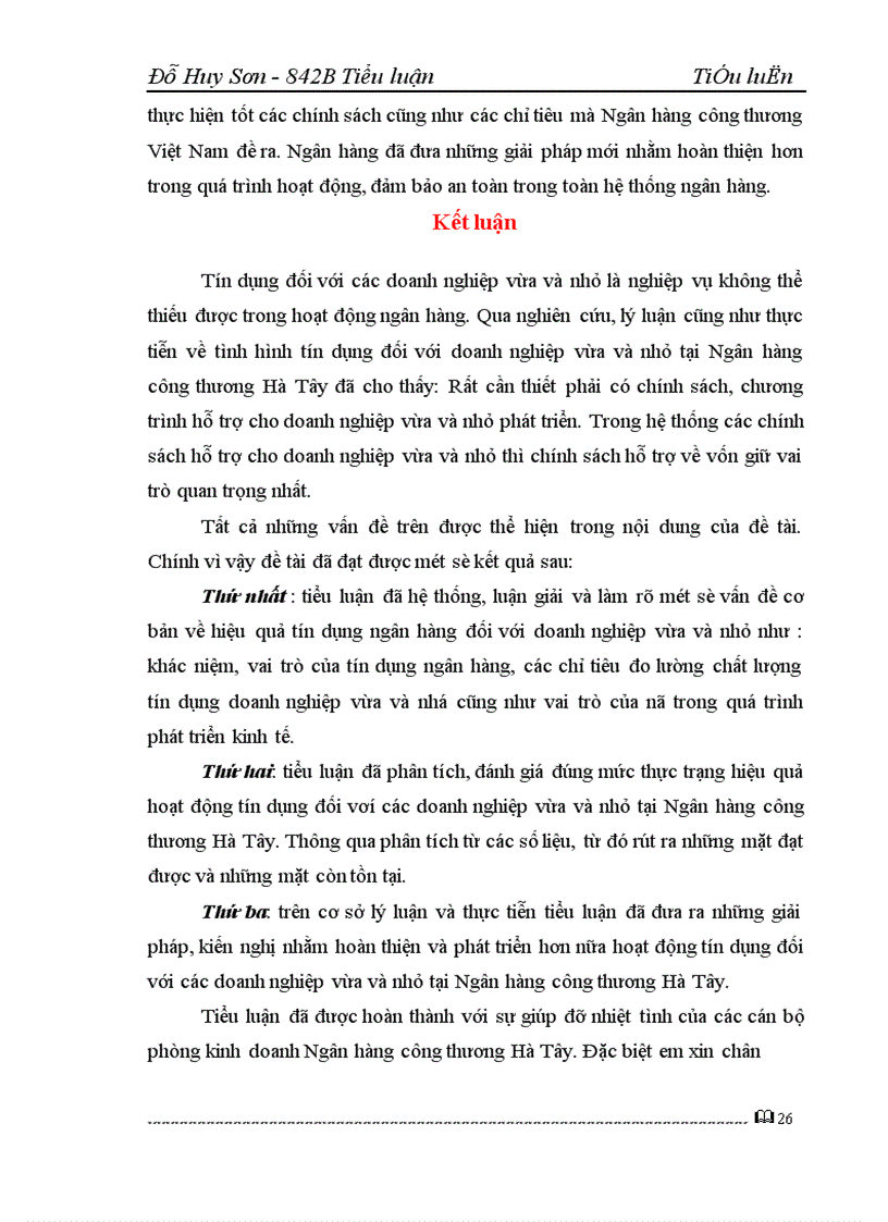image for page Giải pháp nâng cao hiệu quả tín dụng đối với các doanh nghiệp vừa và nhỏ tại ngân hàng công thương Hà Tây 1