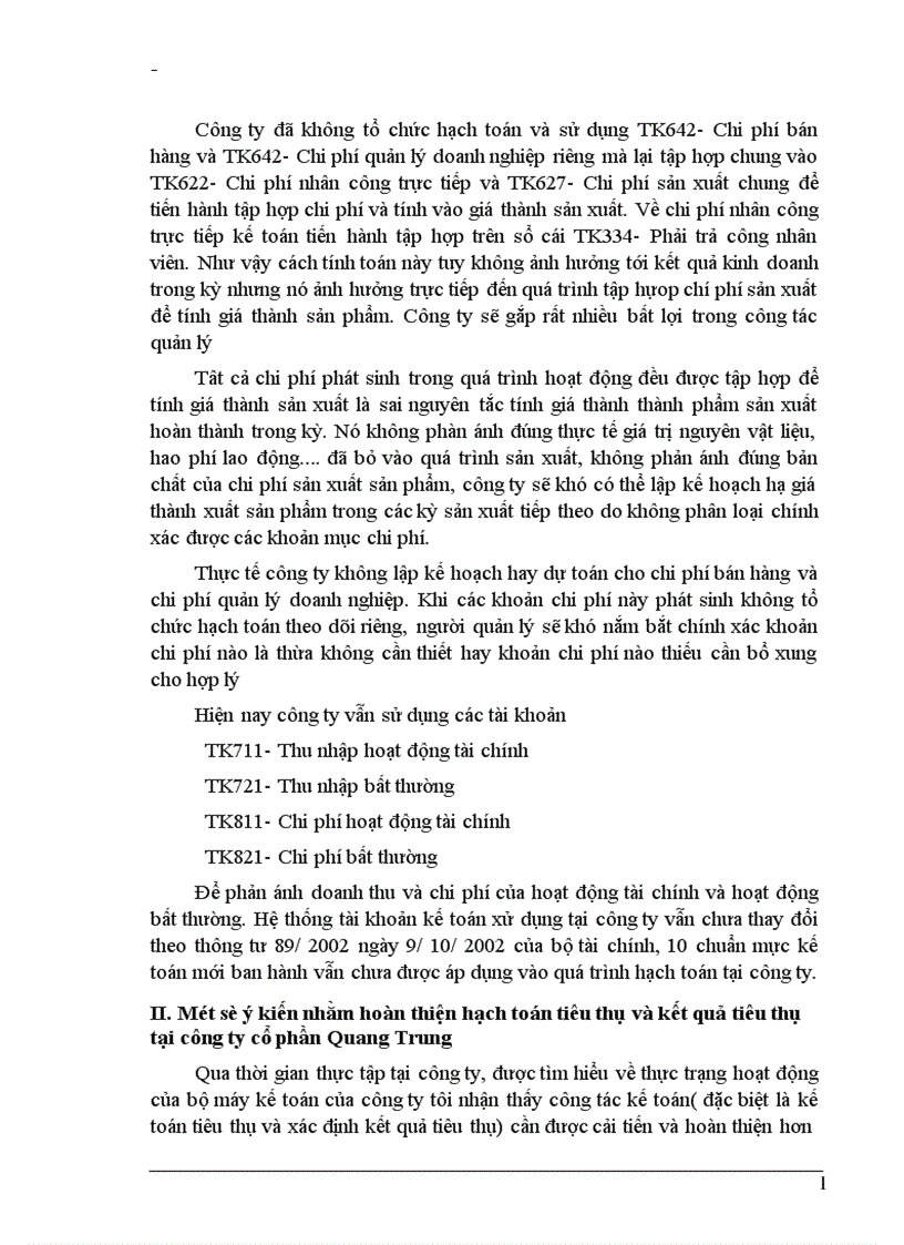 image for page Hoàn thiện hạch toán tiêu thụ và kết quả tiêu thụ sản phẩm tại công ty cổ phần Quang Trung 1