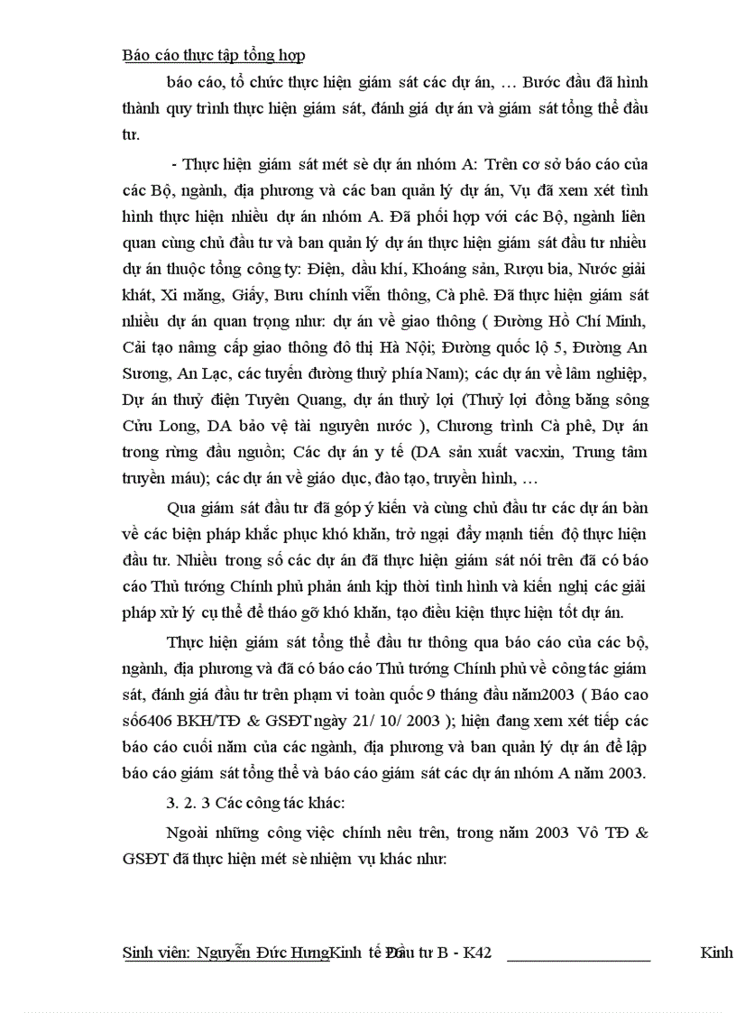 image for page Tình hình thẩm định dự án và giám sát đầu tư ở Vụ Thẩm