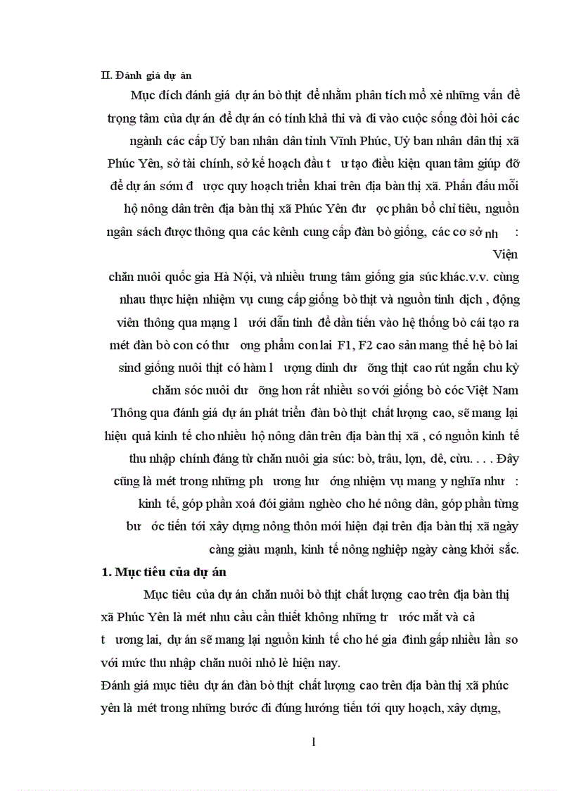 image for page Đánh giá dự án chăn nuôi bò thịt chất lượng cao tại thị xã Phúc Yên tỉnh Vĩnh Phúc
