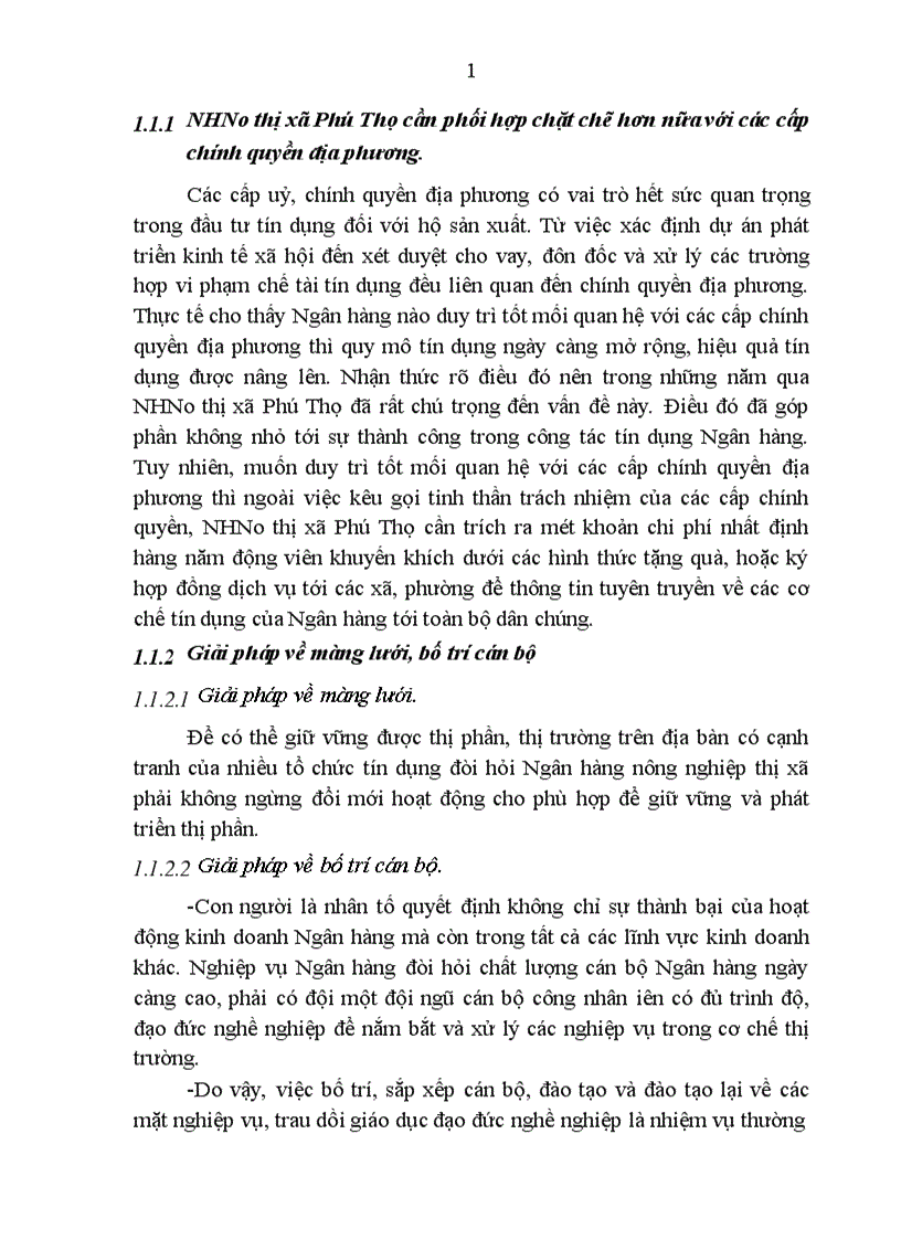 image for page Một số giải pháp nâng cao chất lượng tín dụng tại Ngân hàng nông nghiệp và phát triển nông thôn thị xã Phú Thọ tỉnh Phú Thọ