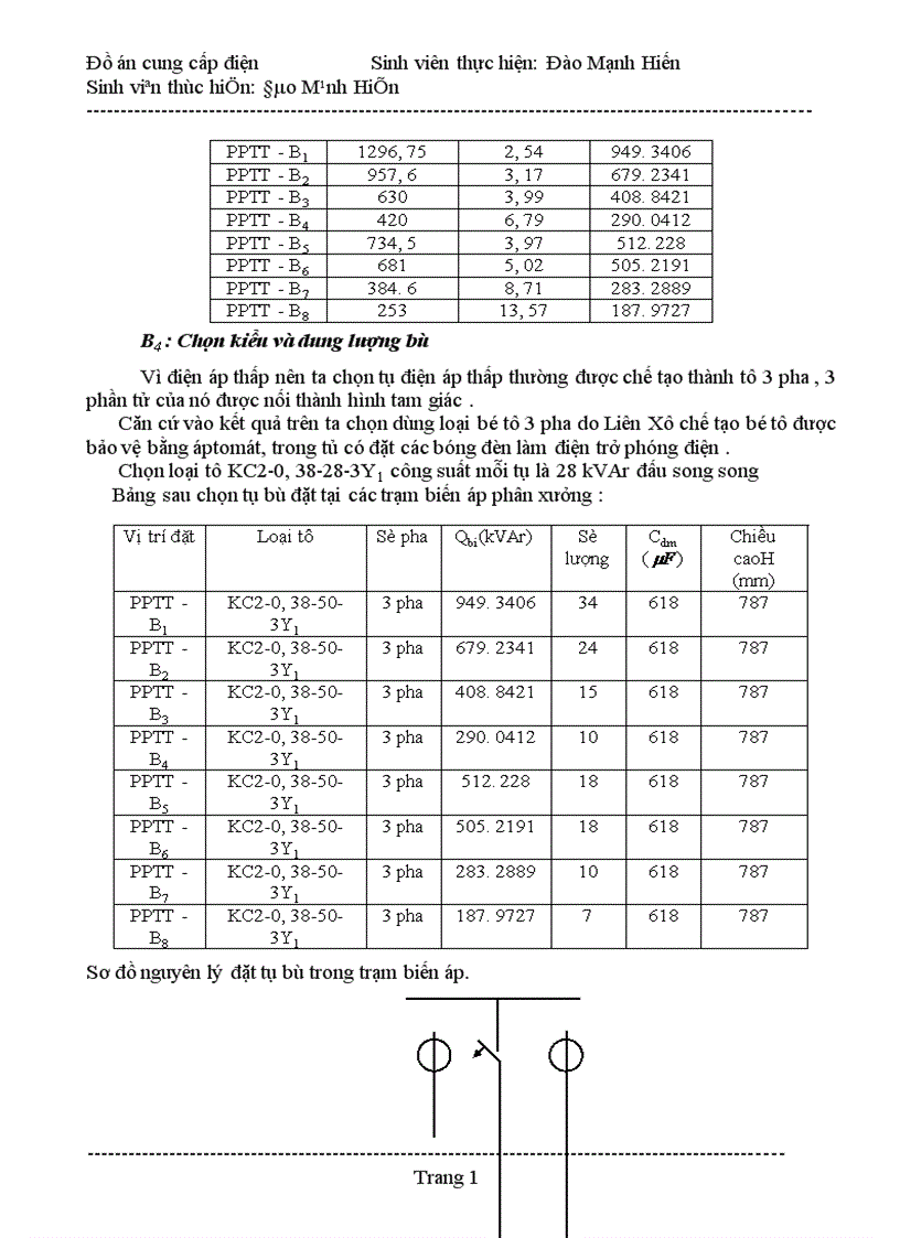 image for page Đồ án cung cấp điện 1
