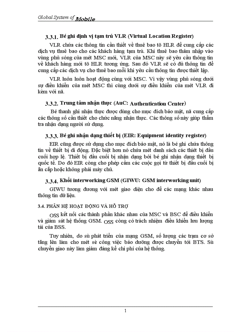 image for page Global System of Mobile 1