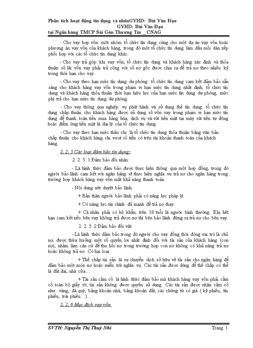 image for page Phân tích hoạt động tín dụng cá nhân tại Ngân hàng TMCP Sài Gòn Thương Tín CNAG