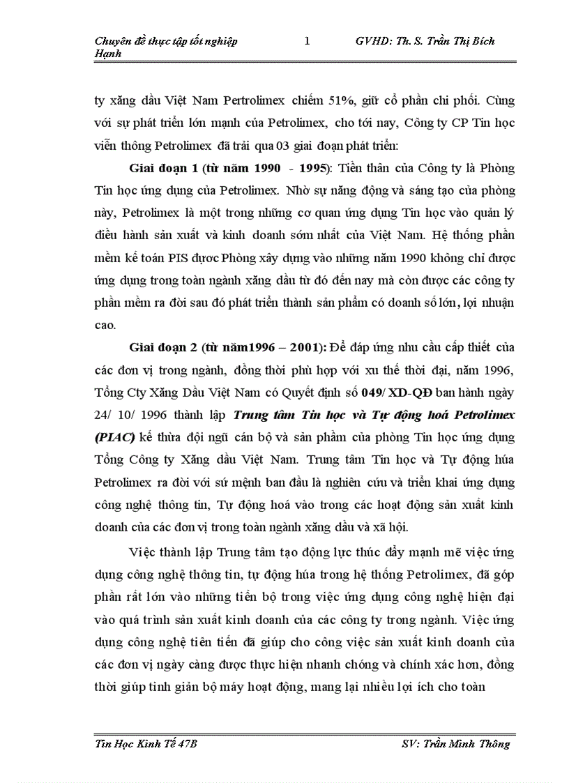 image for page Xây dựng phần mềm quản lý nhân sự tại công tin cổ phần Tin học viễn thông Petrolimex 1