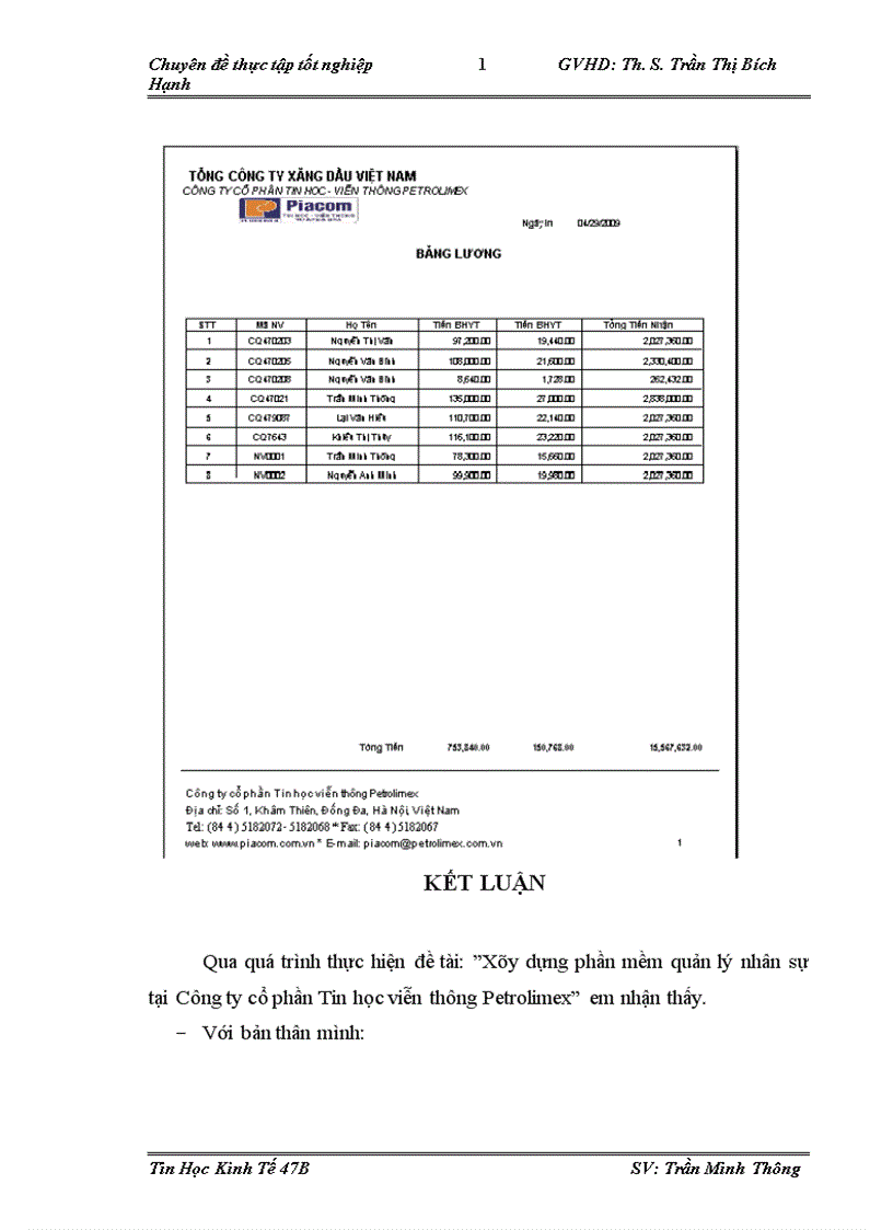 image for page Xây dựng phần mềm quản lý nhân sự tại công tin cổ phần Tin học viễn thông Petrolimex 1