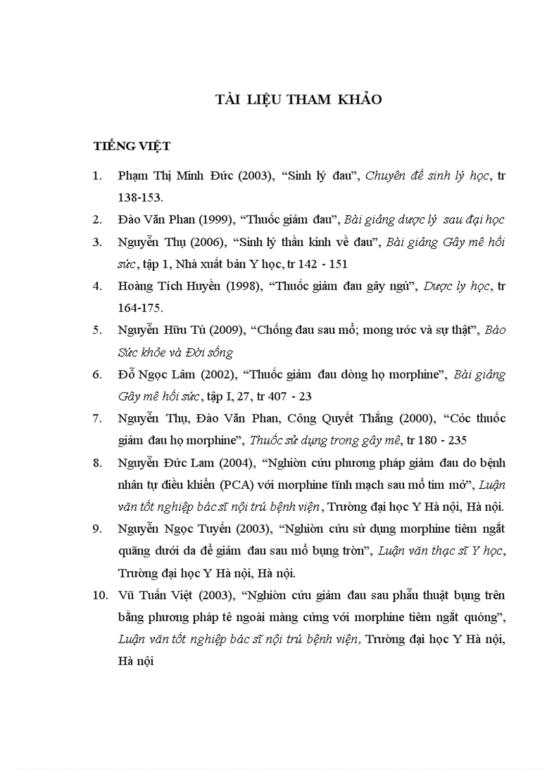 image for page Đánh giá hiệu quả và tác dụng không mong muốn của phương pháp giảm đau sau mổ do bệnh nhân tự kiểm soát PCA với một số thuốc giảm đau khác nhau 1