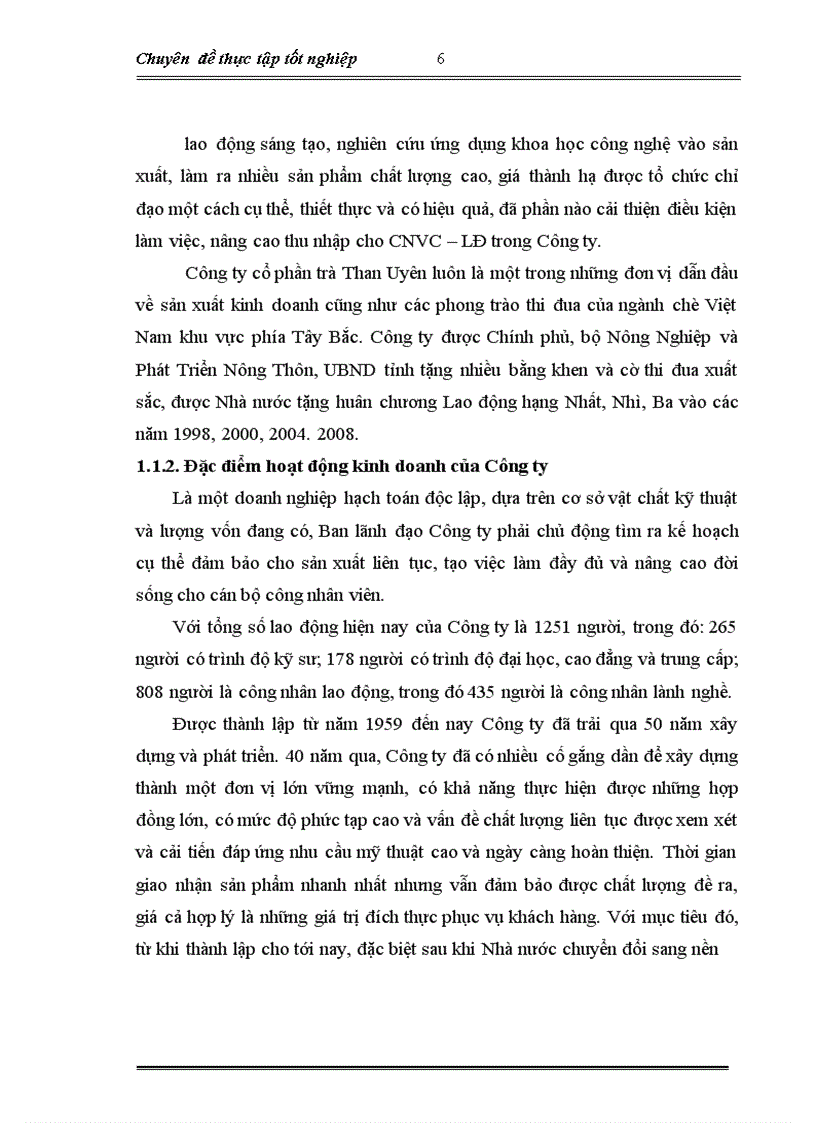 image for page Báo cáo thực tập tổng hợp tại công ty cổ phần trà Than uyên