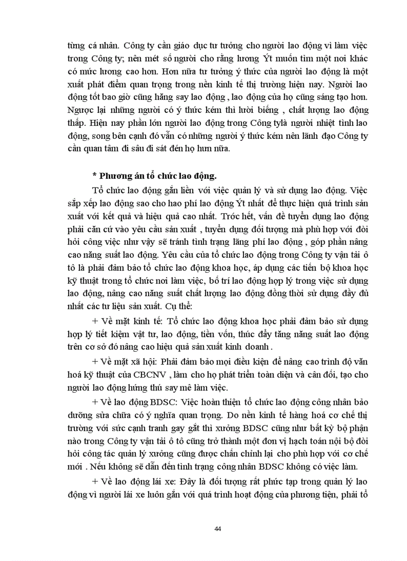 image for page Một số vấn đề về quản lý lao động tiền lương ở Công ty vận taỉ ô tô số 3 1