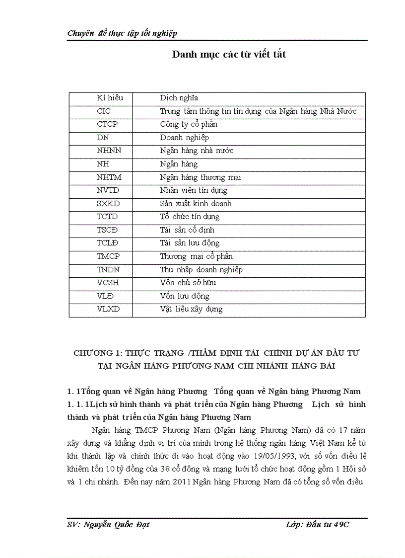 image for page Nâng cao chất lượng công tác thẩm định tài chính dự án đầu tư tại Ngân hàng thương mại cổ phần Phương Nam chi nhánh Hàng Bài