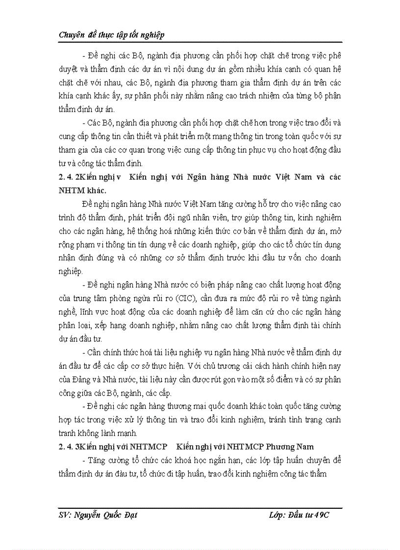 image for page Nâng cao chất lượng công tác thẩm định tài chính dự án đầu tư tại Ngân hàng thương mại cổ phần Phương Nam chi nhánh Hàng Bài