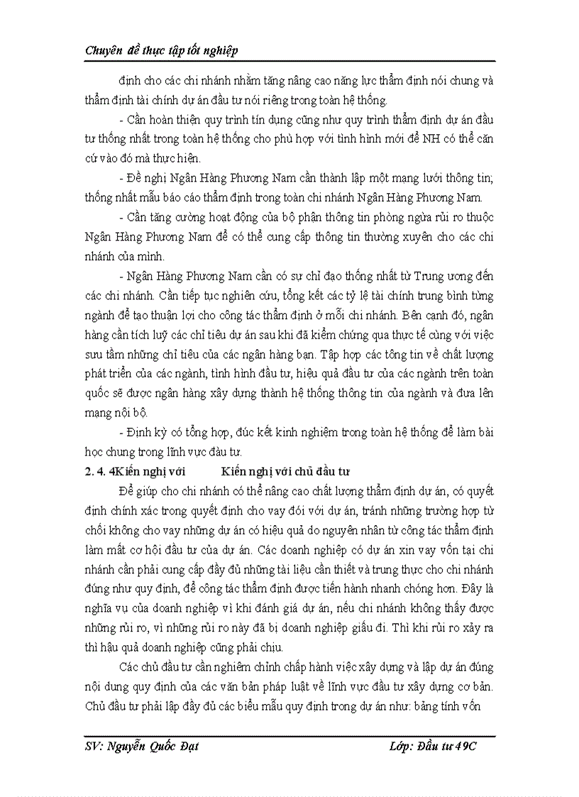 image for page Nâng cao chất lượng công tác thẩm định tài chính dự án đầu tư tại Ngân hàng thương mại cổ phần Phương Nam chi nhánh Hàng Bài
