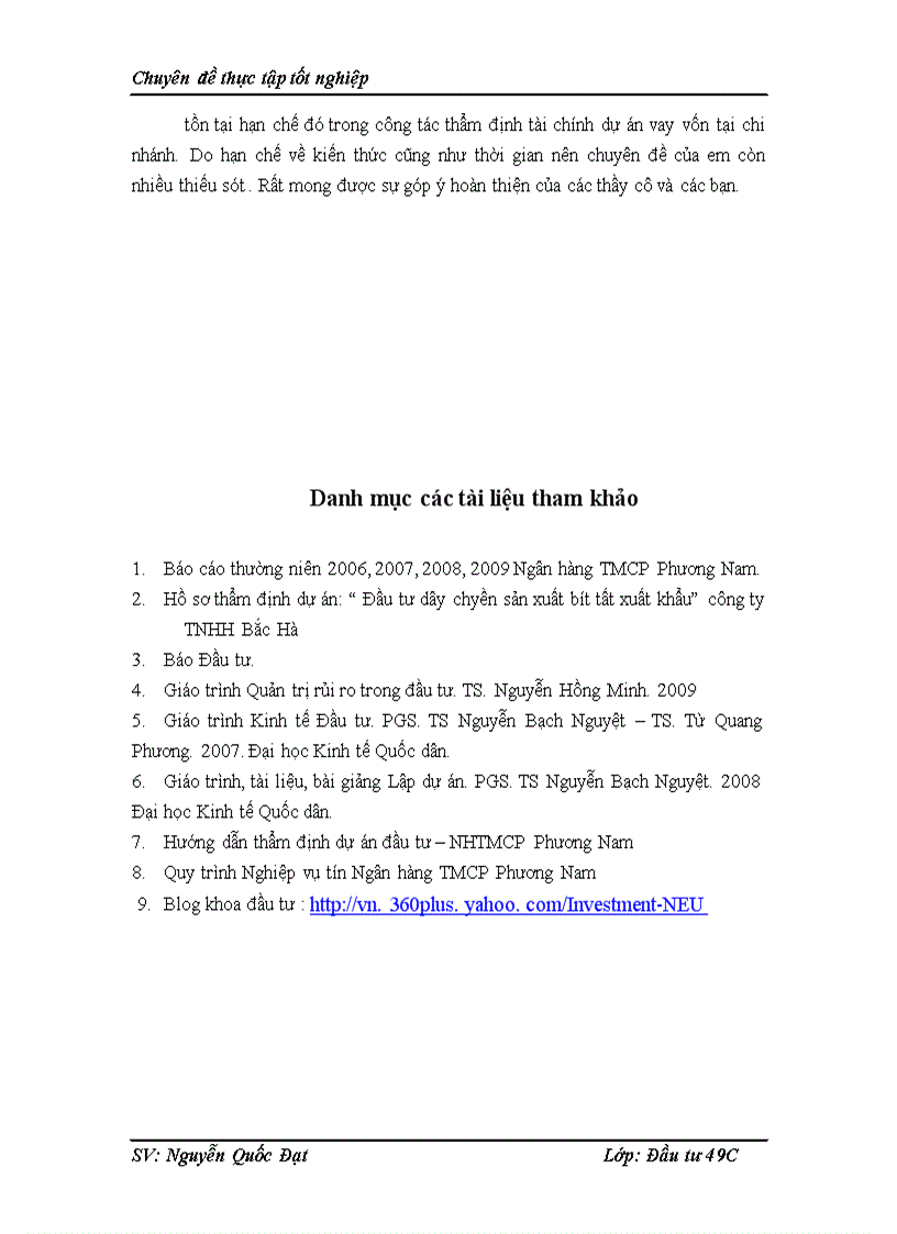 image for page Nâng cao chất lượng công tác thẩm định tài chính dự án đầu tư tại Ngân hàng thương mại cổ phần Phương Nam chi nhánh Hàng Bài