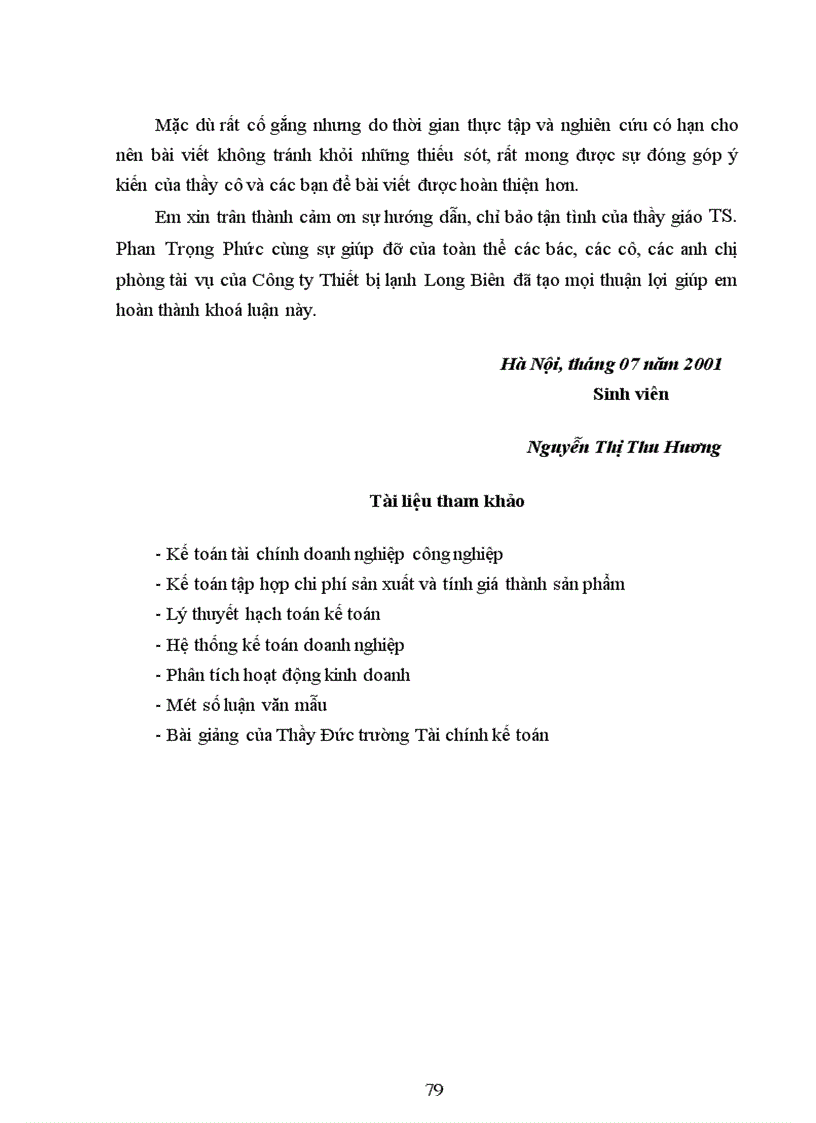 image for page Kế toán chi phí sản xuất và tính giá thành sản phẩm tại Công ty thiết bị lạnh Long Biên 1