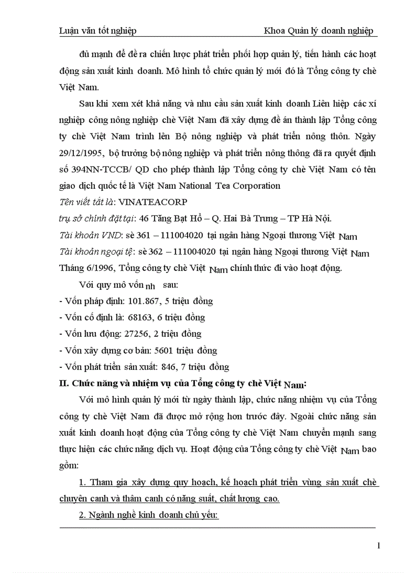 image for page Xây dựng thương hiệu cho sản phẩm chè của Tổng công ty chè Việt Nam những khó khăn và giải pháp