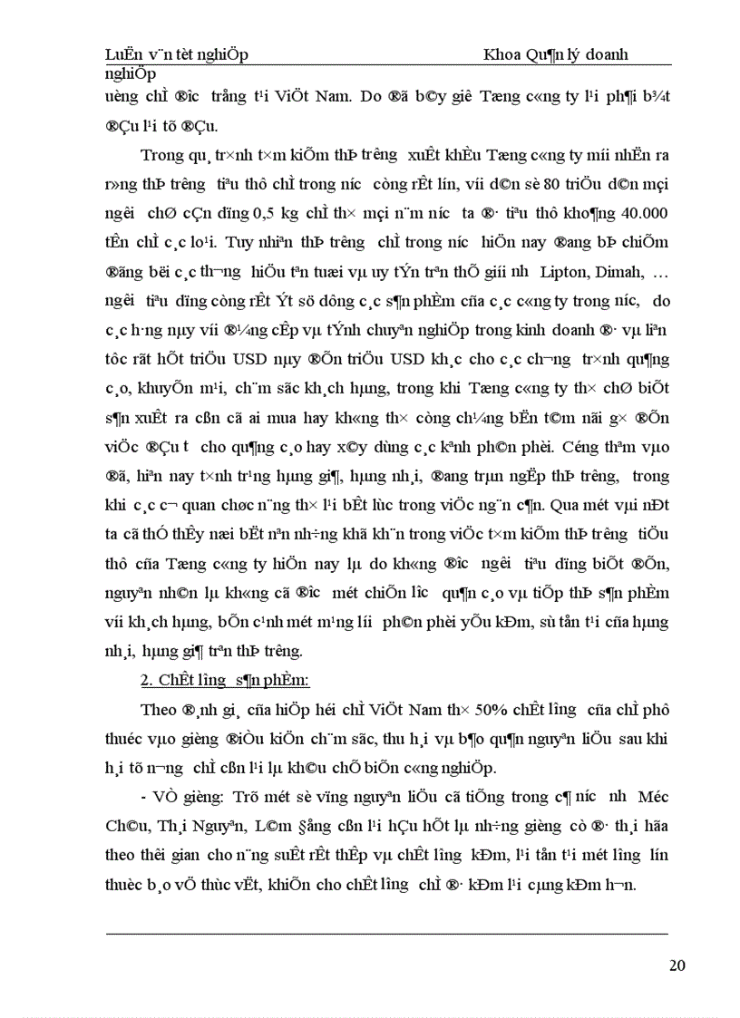 image for page Xây dựng thương hiệu cho sản phẩm chè của Tổng công ty chè Việt Nam những khó khăn và giải pháp