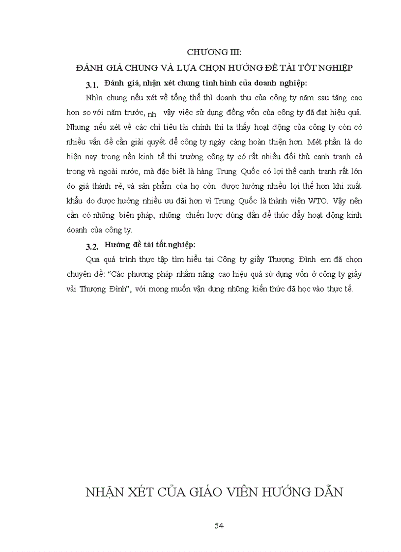 image for page Các phương pháp nhằm nâng cao hiệu quả sử dụng vốn ở công ty giầy vải Thượng Đình
