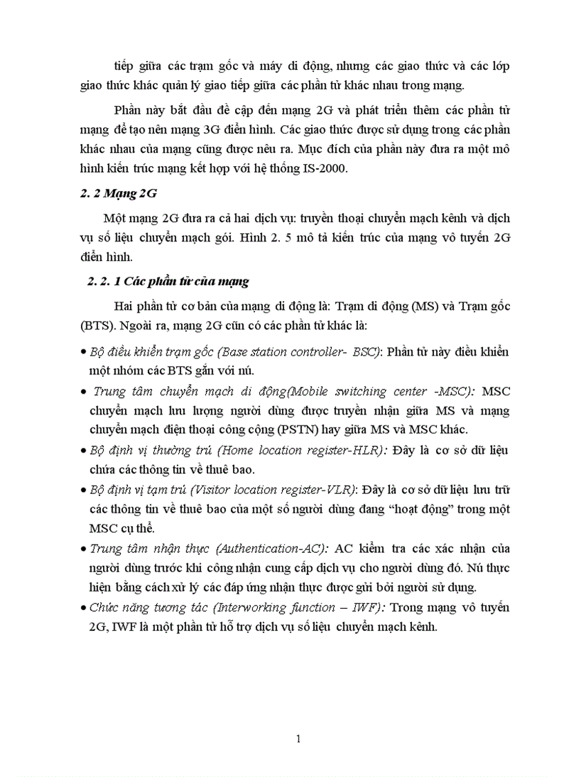 image for page Nghiên cứu quy trình chuyến đổi lên mạng thông tin di động thế hệ 3 sử dụng công nghệ CDMA